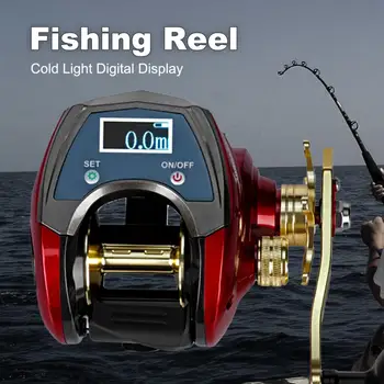 Balıkçılık Reel Soğuk ışık dijital ekran Doğru Anti-pas Tuzlu Su Sürükle Baitcasters Makarası Açık Balıkçılık Makaraları