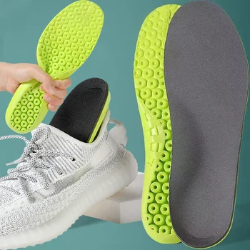 3 Çift spor ayakkabılar Tabanlık Elastik Şok Emme Bellek Köpük Ayakkabı Tabanı Adam Kadınlar için Rahat Koşu Ayakkabı Pedleri Ayak