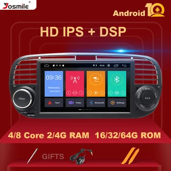 IPS 4GB 64GB 8 Çekirdekli 1 Dın Android 10 .FİAT 500 İçin 0 Araba DVD Oynatıcı Radyo Multimedya Araba GPS Navigasyon Stereo Ses Kafa ünitesi