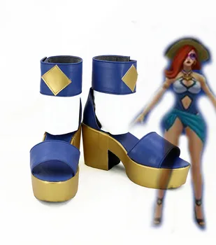 LOL Miss Fortune Ödül Avcısı Leona Fiora Laurent Kızlar Parti Cosplay Çizmeler Ayakkabı Custom Made