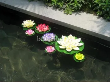 10 CM Çap Yapay lotus çiçeği Yüzen Su lotus çiçeği Noel Süs Düğün Parti Dekorasyon Malzemeleri