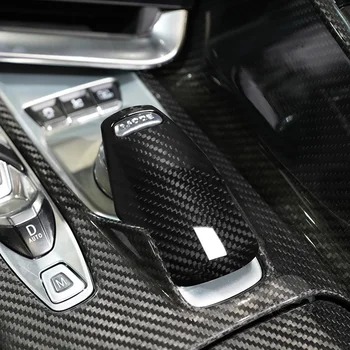 Karbon Fiber Vites Paneli Topuzu golf sopası kılıfı İçin Chevrolet Corvette C8 Z51 Z06 Araba İç Tamir Aksesuarları