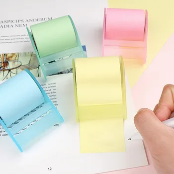 Şeker Renkler Kırtasiye Yaratıcı Sevimli Notlar Kağıt Uygun Çıkartmalar Bant Koltuk Yırtılabilir Karalama Defteri