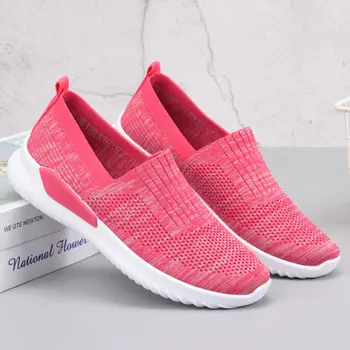 Kadın Loafer'lar Örgü Bale Daireler Kadın Platformu Açık Yürüyüş Rahat Bayanlar bağcıksız ayakkabı Kadınlar Lüks tasarım ayakkabı
