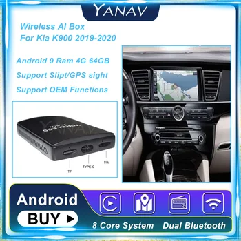 Android 4G 64GB Carplay Kablosuz Aı Kutusu K900 2019-2020 8 Çekirdekli Qualcomm 450 Multimedya Carbox Araba Akıllı Kutusu Tak ve Çalıştır