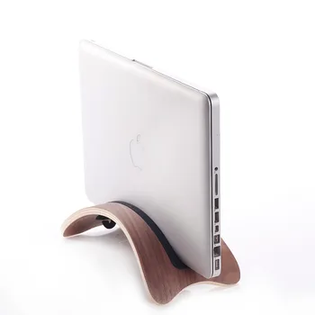 ahşap Dikey dizüstü standı Ayarlanabilir Masaüstü Tutucu Inşa Uzay-tasarrufu Standı Apple MacBook Pro / Hava Dizüstü Bilgisayarlar için HP