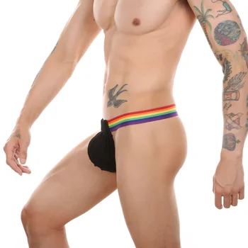 CLEVER-MENMODE erkek Seksi Tanga T Geri G String İç Çamaşırı Streç Çıkıntı Penis Kılıfı Büyük U Dışbükey Bikini Nefes Külot