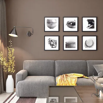 Dokunmamış duvar kağıdı modern basit saf pigment renk kahverengi koyu kahverengi oturma odası yatak odası otel duvar kağıdı