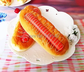 Yapay PU sahte krem hot dog ekmek gıda Mutfak restoran dekore DIY düğün festivali sahne oyuncak