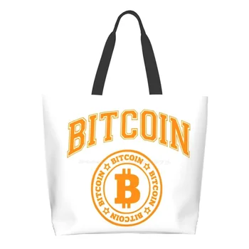 Bitcoin Büyük Boy Kullanımlık Katlanabilir Alışveriş Çantası Bitcoin Btc Bitcoin Koleji Bitcoin