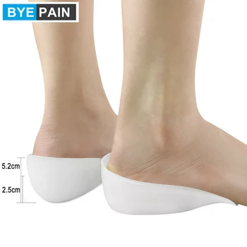 1Pair Silikon Unisex Yükseklik Artış Taban Topuk Kaldırma Ekler Ayakkabı Ayak Bakımı Koruyucu Elastik Yastık Kemer Destek Pad