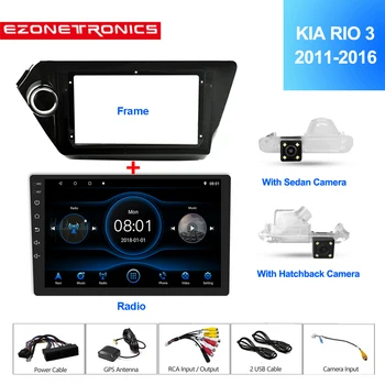 2Din 9 İnç Android8.1 Araba Radyo Multimedya Video Oynatıcı Navigasyon GPS KIA K2 RIO3 Aksesuarları Sedan Hatchback 2011-2016Auto