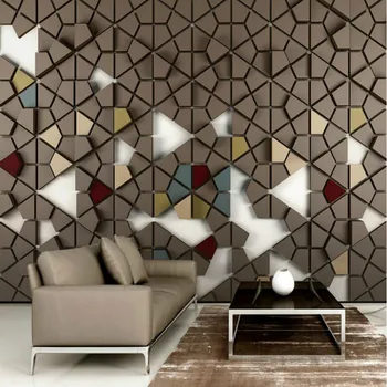 3d poligon mozaik karo duvar arka plan Duvar Kağıdı çocuk odası için Ev Geliştirme Modern Duvar Kağıdı Boyama Duvar İpek Kağıt