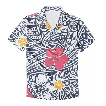 Cumagical 2022 Toptan 5XL Çiçek Baskı Hawaiian Erkek T-shirt Şık Kısa Kollu Düz Özel Çift OversizeT-shirt