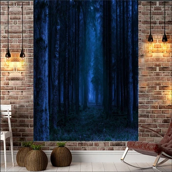 Orman Goblen 3D Baskı Doğal Ağaç Goblen duvar halısı Ev Dekorasyon Yurt Oturma Odası Yatak Odası Dekorasyon