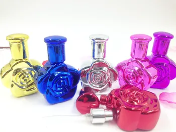 50 adet toptan 35 ML UV cam boyama Parfüm Sprey Şişesi Renkli Kapaklı, 35 ml cam Boş Koku parfüm sprey Şişesi