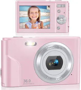 Yeni dijital Kamera 48.0 MP Vlog Kamera 16X Dijital Zoom LCD Ekran Kompakt Taşınabilir Mini Kameralar Öğrenciler için, gençler,