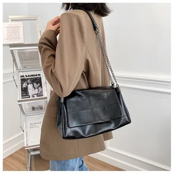 Yeni Moda Elmas Zincir Çanta basit omuz çantası askılı çanta Trendi Yüksek Kaliteli Büyük Kapasiteli Çanta Kadın 2022