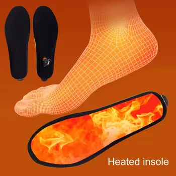 1 Çift ısıtmalı astarı şarj edilebilir sıcak tutmak kış yıkanabilir elektrikli termal ayakkabı astarı uzaktan kumanda ile günlük kullanım için