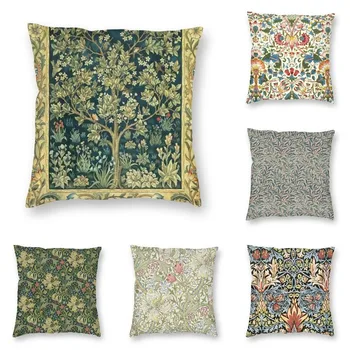 Iskandinav Tarzı William Morris Şirket Atmak Yastık Kılıfı Dekorasyon Çiçek Tekstil Desen minder örtüsü Yastık Kılıfı Kanepe için