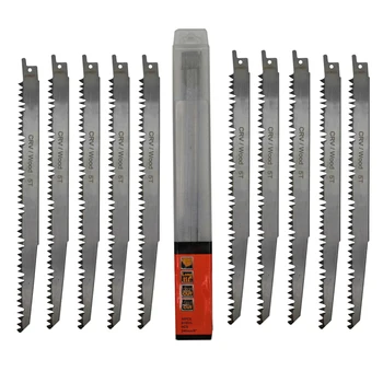 10 adet Yüksek Karbonlu Çelik Pistonlu Testere Bıçakları Ağaç İşleme İçin Saber Testere Bıçakları Pistonlu Testere Elektrikli El Aletleri Malzemeleri