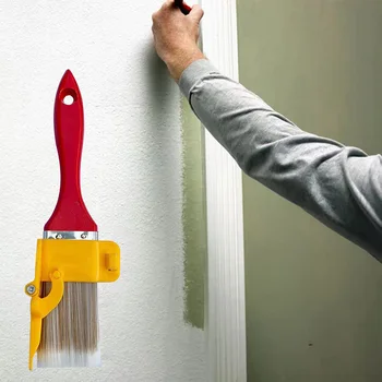 DIY duvar tablosu Aracı Boya Edger Fırça Boya Temiz Kesim Boya Edger Ev Odası Boyama İçin 1 Takım Fırça Duvar Süslemeleri Kolu Aracı