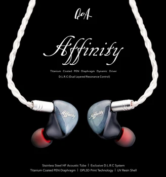 QOA Afinite 10mm 1 Dinamik Kalem Titanyum Film Hibrid Tahrik Ünitesi 2pin HIFI Kulaklık Spor DJ Müzik Kulaklık Reçine Kulaklık