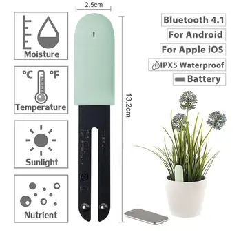 Flora monitör dijital uluslararası sürüm çim çiçek bakımı toprak su ışık akıllı test sensörü bahçe bitkileri